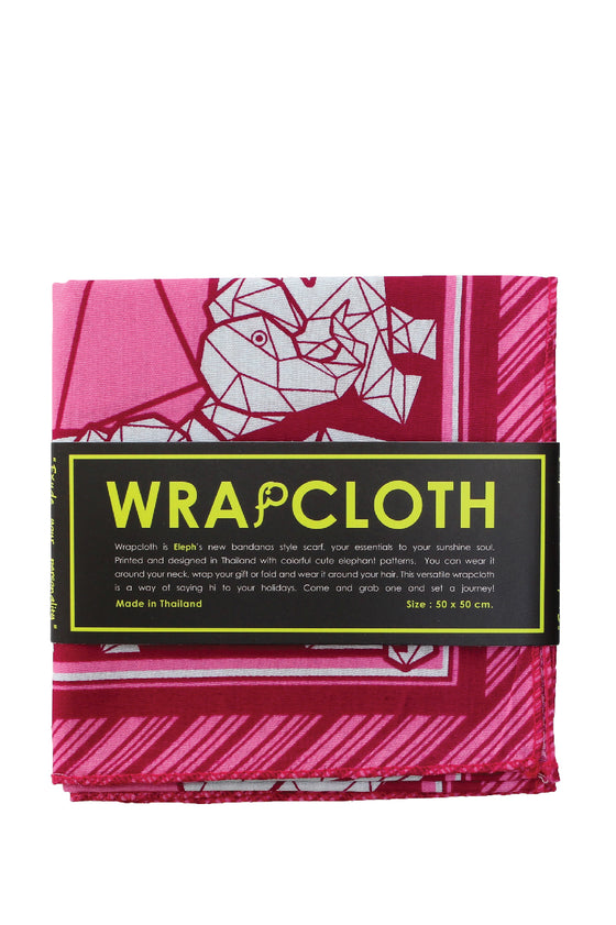 ELEPH WRAPCLOTH - Origami 50x50cm. : Pink