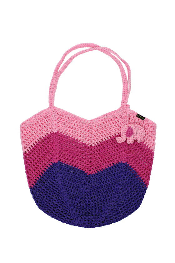 ELEPH ZIGZAG CROCHET - L : Pink