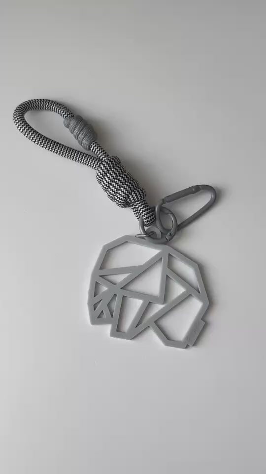ELEPH ROPE LOOP KEYRING