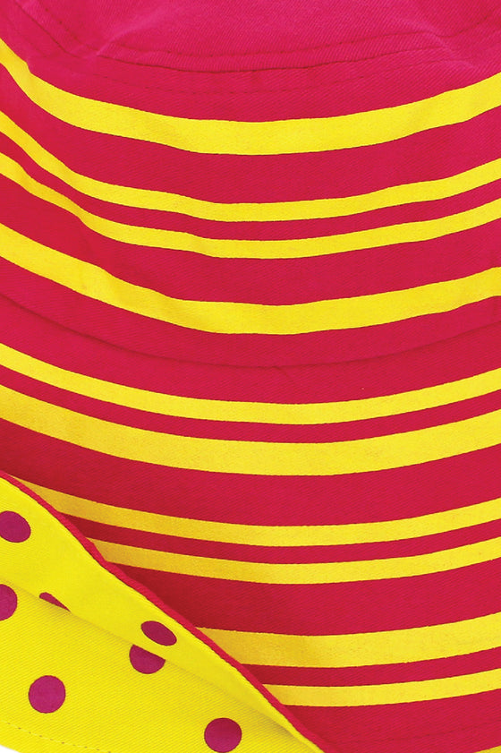 ELEPH DOT/STRIPE REVERSIBLE HAT : Yellow/Pink