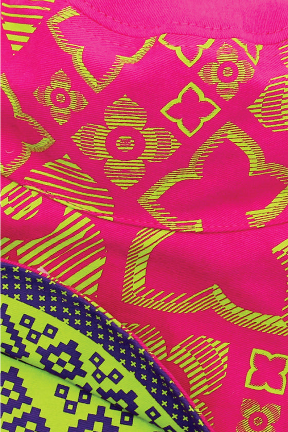 ELEPH KRAJUNG/KHID REVERSIBLE HAT : Purple/Lime