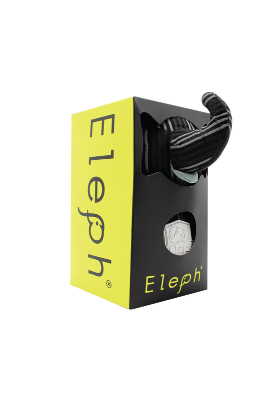 ELEPH FOLDABLE PLEAT 3 STRIPE - TOTE  L :  Black / Grey