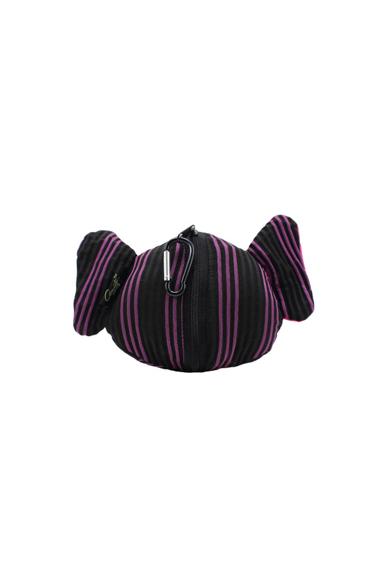 ELEPH FOLDABLE PLEAT 3 STRIPE - TOTE S : Black / Pink