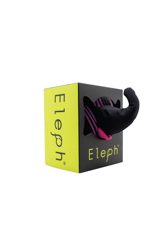ELEPH FOLDABLE PLEAT 3 STRIPE - TOTE S : Black / Pink