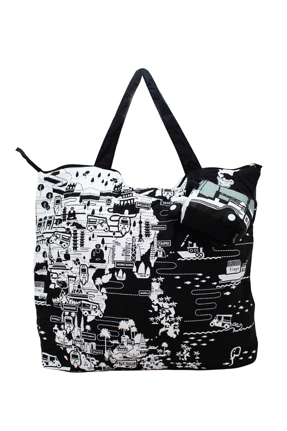 TUK TUK FOLDABLE ASIA - L : Black / White