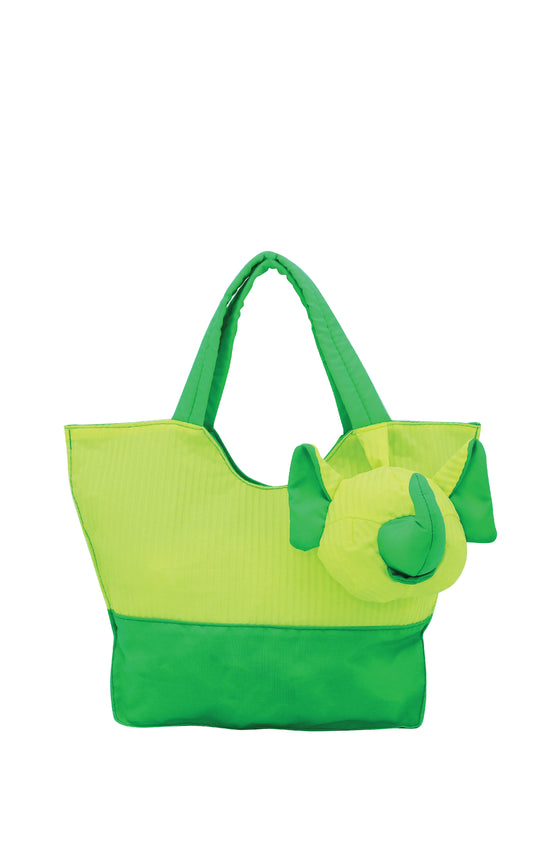ELEPH FOLDABLE PLEAT - TOTE S :  Lime / Green