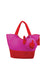 ELEPH FOLDABLE PLEAT - TOTE S :  Pink / Red