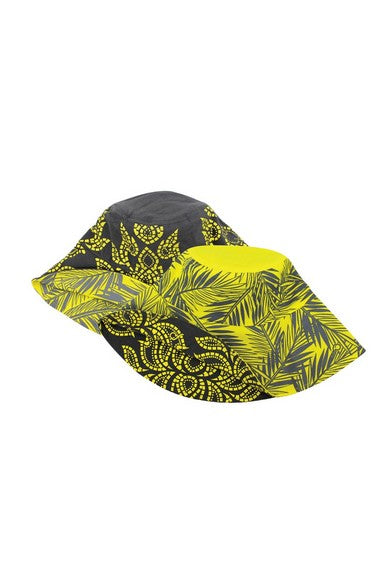 ELEPH CHALU/COCO REVERSIBLE HAT : Grey/Yellow