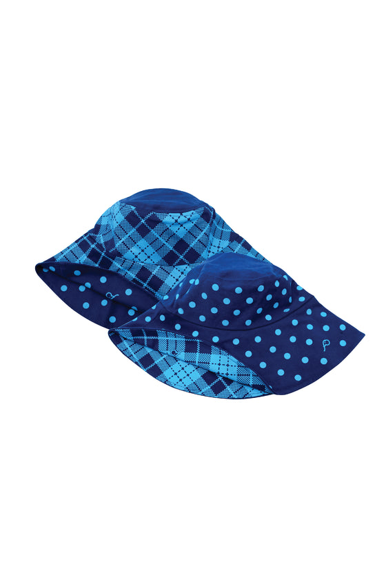 TOUI KAOMA/DOT REVERSIBLE HAT : Navy/Blue
