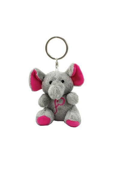 ELEPH FUR DOLL KEYRING : Pink