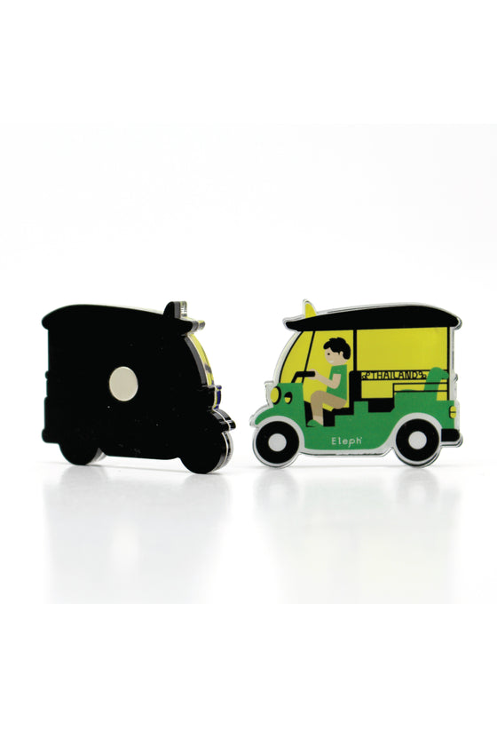 TUK TUK POSTCARD WITH MAGNETS : Blue / Green