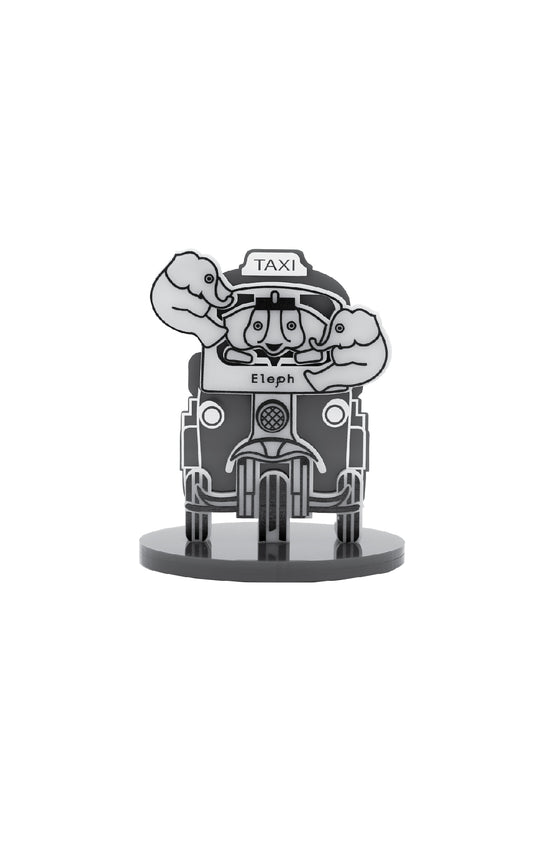 TUK TUK PAPER CLIP HOLDER : Grey / Black