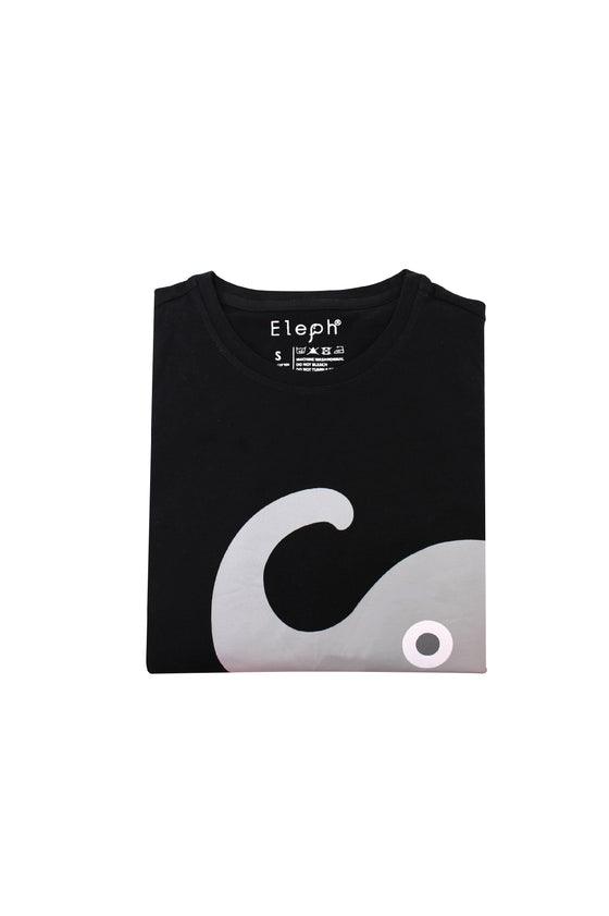 ELEPH T-SHIRT NECK SIDE : Black/Grey