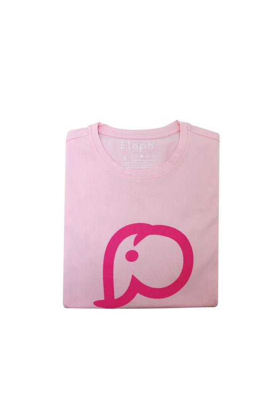 ELEPH T-SHIRT LOGO : Light Pink/Pink