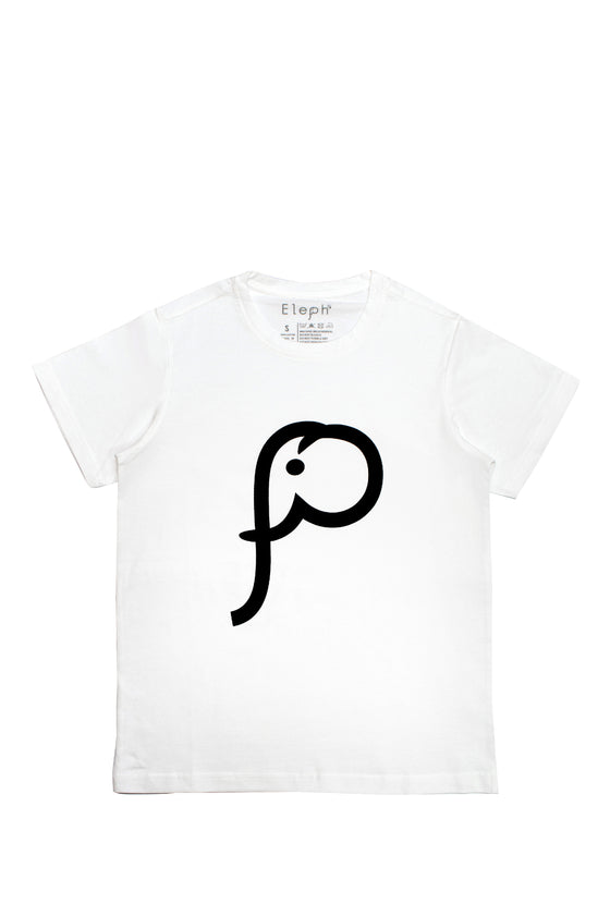 ELEPH T-SHIRT LOGO : White/Black