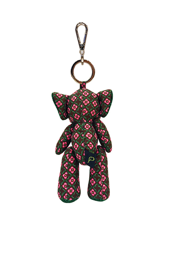 ELEPH DOLL KEY RING KAJUNG : Choc/ Green, Pink