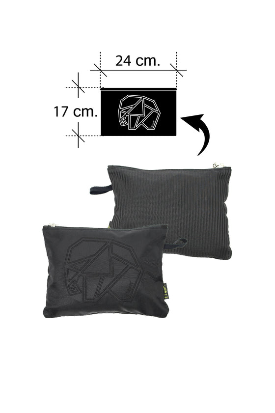 ELEPH WORKING BAG PLEAT - L  : Black