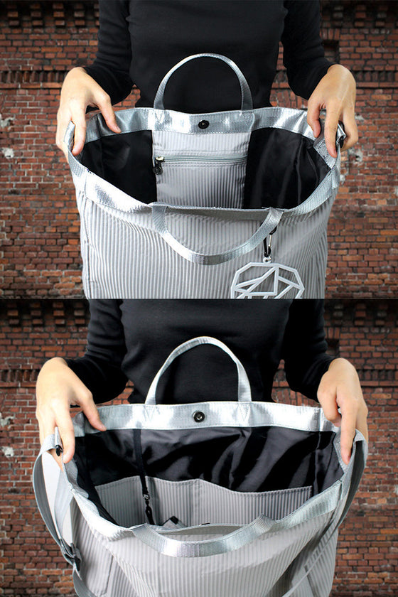 ELEPH WORKING BAG PLEAT - L  : Grey