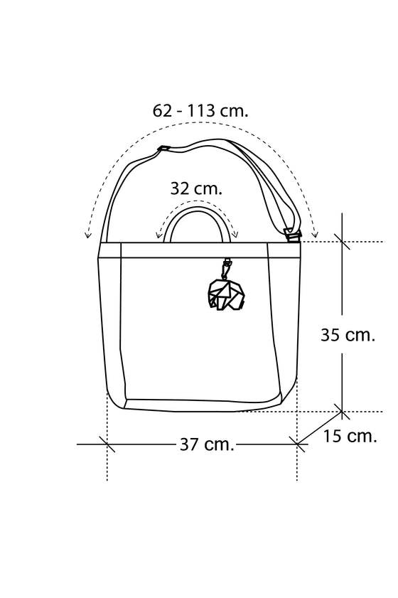 ELEPH WORKING BAG PLEAT - L  : Black