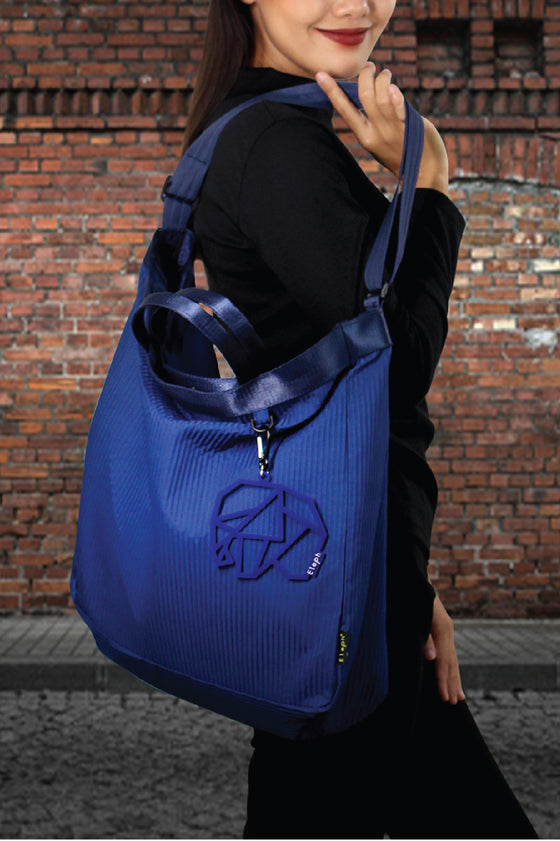 ELEPH WORKING BAG PLEAT - L  : Navy