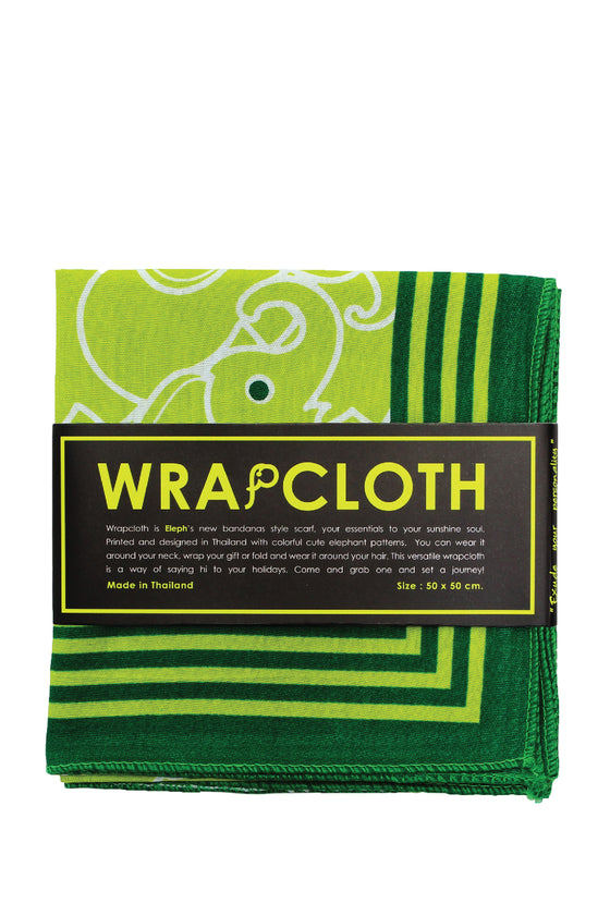 ELEPH WRAPCLOTH - Multi 50x50cm. : Green