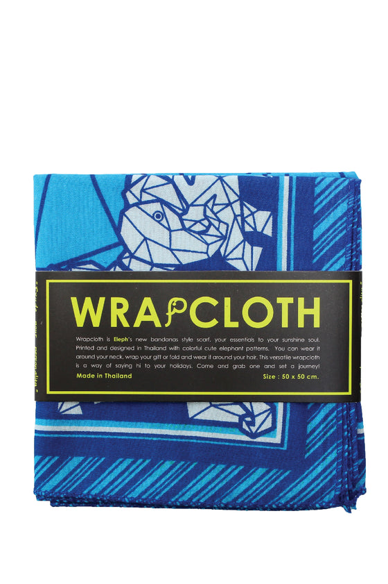 ELEPH WRAPCLOTH - Origami 50x50cm. : Blue
