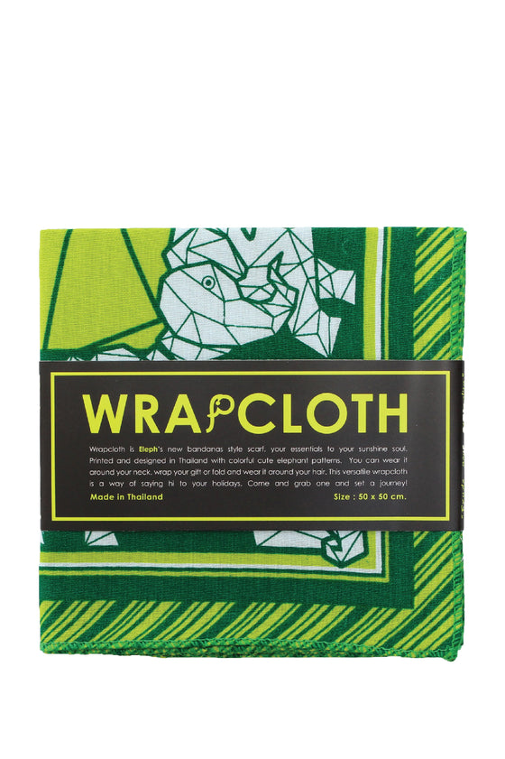 ELEPH WRAPCLOTH - Origami 50x50cm. : Green
