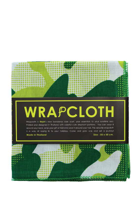 ELEPH WRAPCLOTH - Trooper 50x50cm. : Green