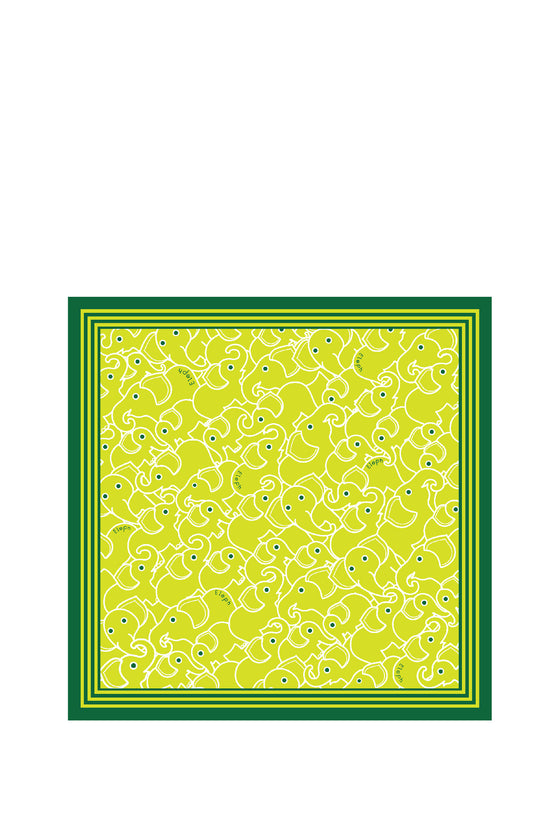 ELEPH WRAPCLOTH - Multi 50x50cm. : Green