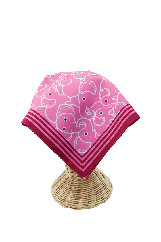 ELEPH WRAPCLOTH - Multi 50x50cm. : Pink