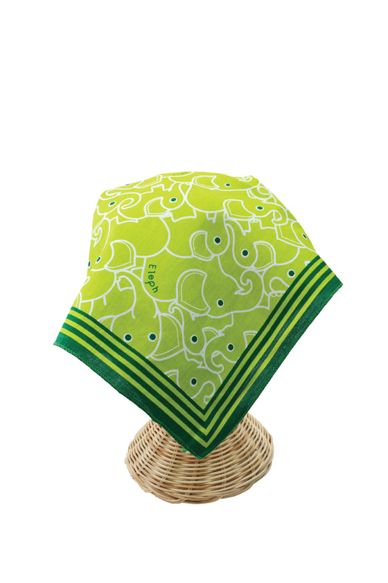 ELEPH WRAPCLOTH - Multi 50x50cm. : Green