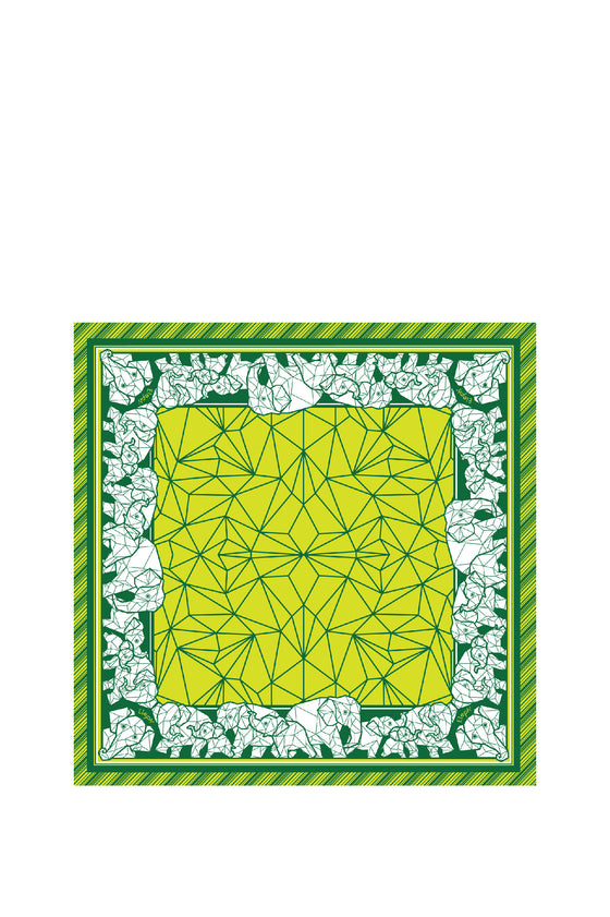 ELEPH WRAPCLOTH - Origami 50x50cm. : Green