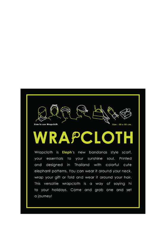 ELEPH WRAPCLOTH - Origami 50x50cm. : Orange